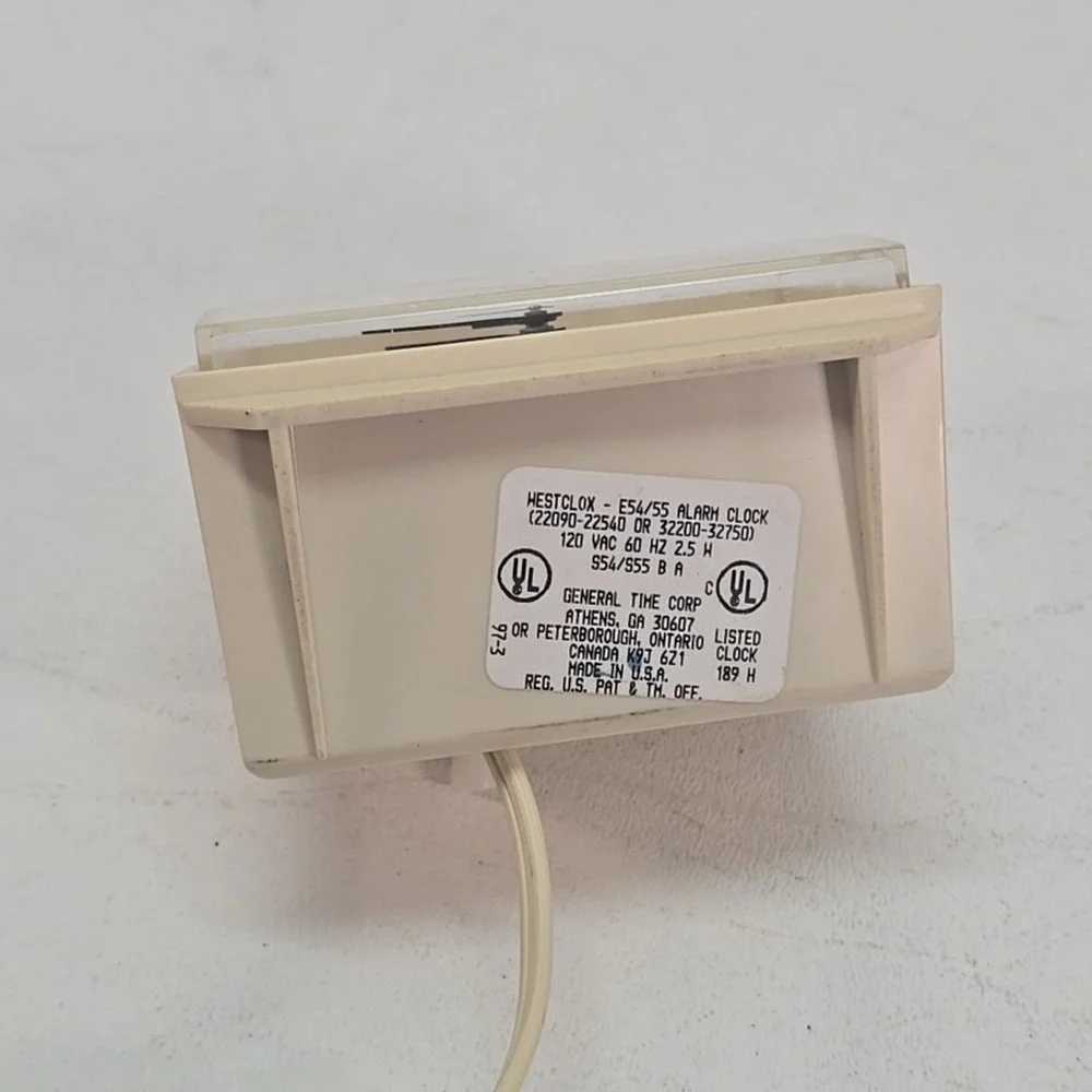 Westclox Dialite Electric Vtg Alarm Clock 1970's Model 22090-22540 Made in USA